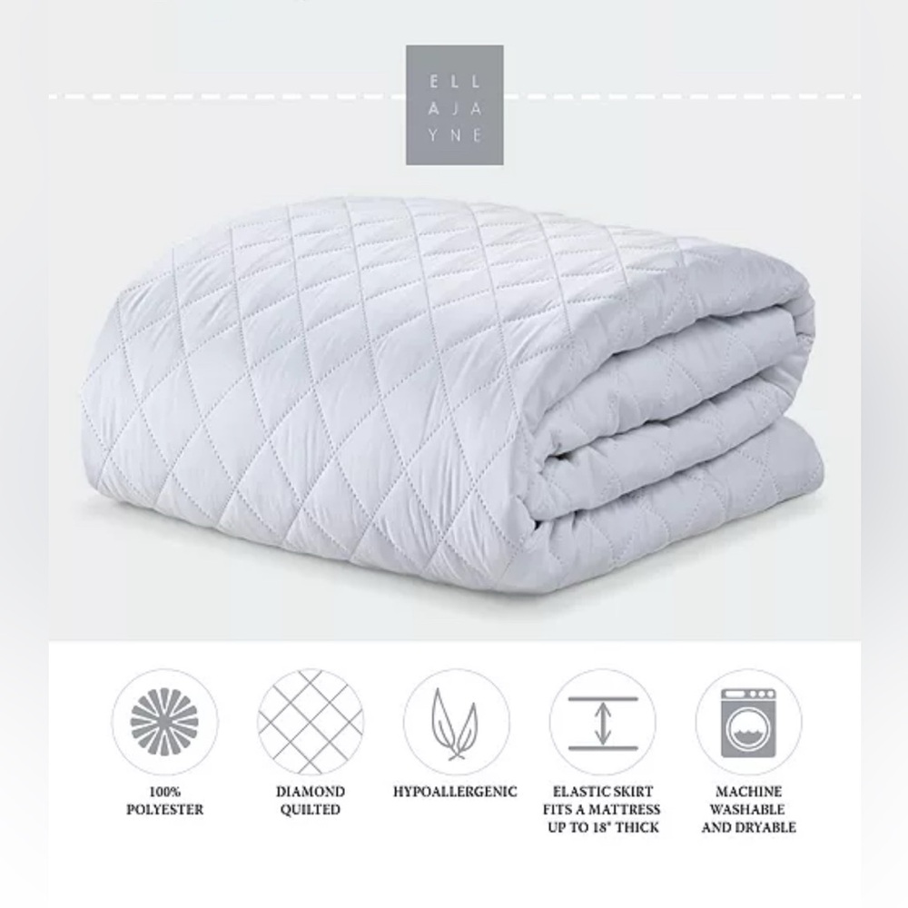 Ella Jayne Classic Quilted Mattress Protector -
Cal King NEW